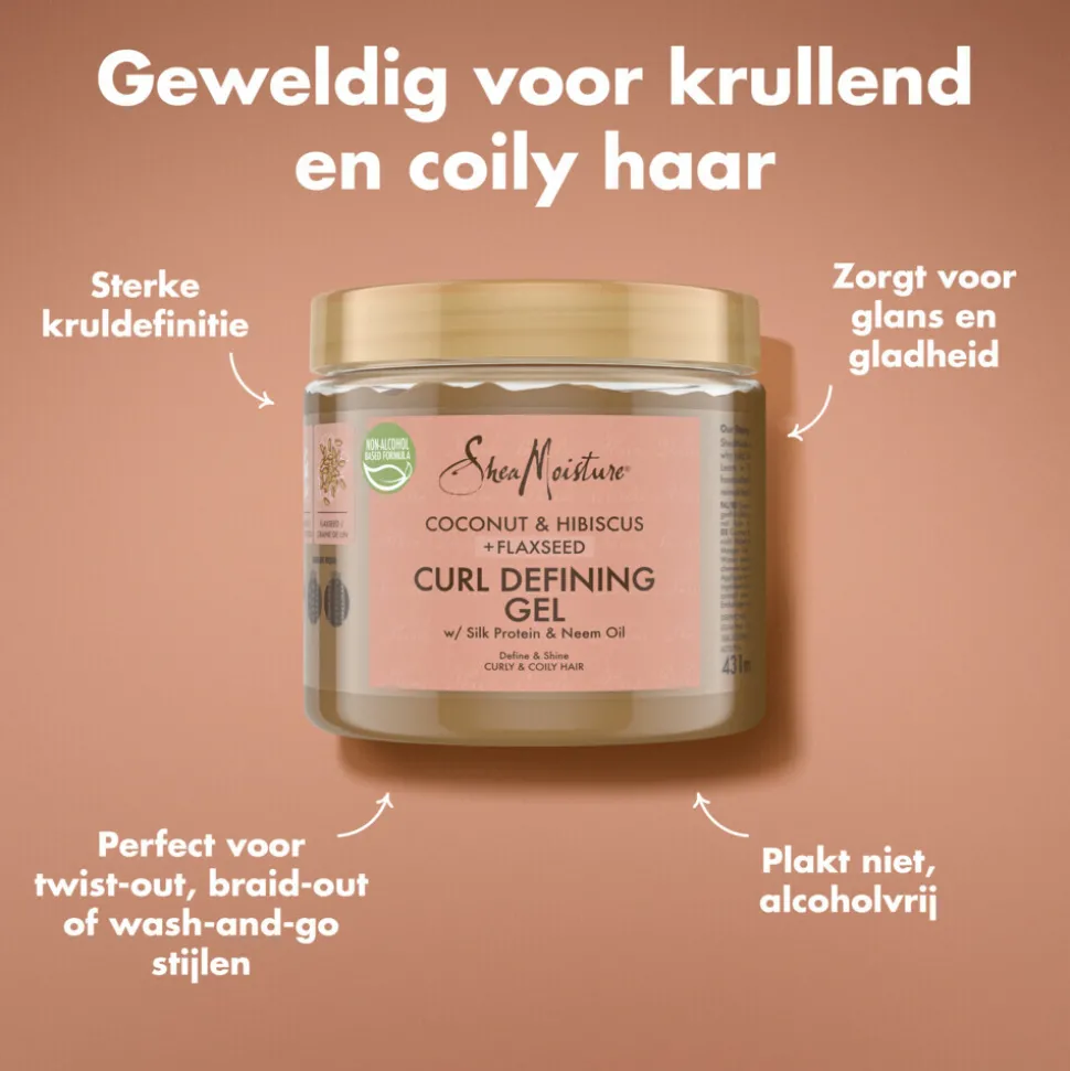 Shea Moisture Curl Defining Haargel Coconut & Hibiscus + Flaxseed 431 ml