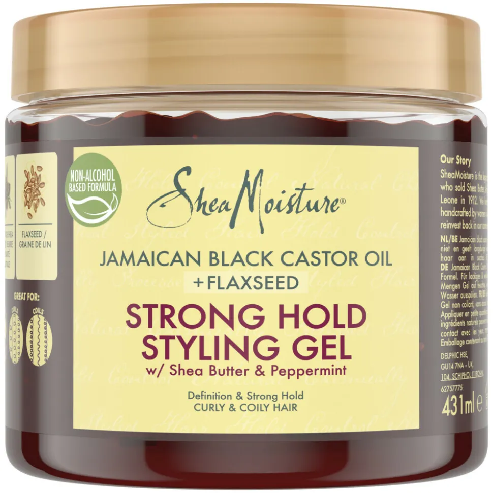 Shea Moisture Strong Hold Styling Gel Jamaican Black Castor Oil + Flaxseed 431 ml