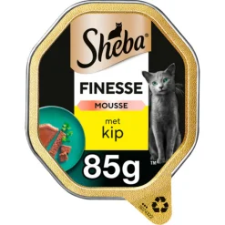 Sheba Finesse Kattenvoer Natvoer Mousse Kip Kuipjes 85 gr