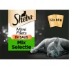 Sheba Mini Filets Adult Kattenvoer Natvoer Selectie van de Chef Maaltijdzakjes 12 x 85 gr