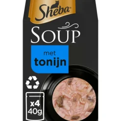 Sheba Soup Kattenvoer Natvoer Tonijn 4 x 40 gr