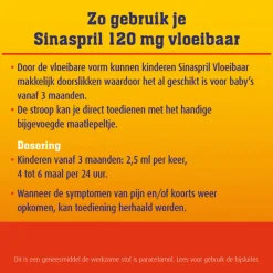 Sinaspril Paracetamol 120 mg Vloeibaar 100 ml