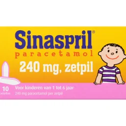 Sinaspril Paracetamol 240mg Zetpil 10 stuks