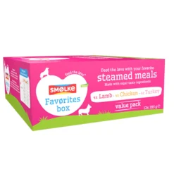 Smolke Vers Gestoomd Multipack Hondenvoer Nat Favørites Box 12 x 395 gr
