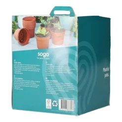 SOGO Plastic Potje Terra Kleur 13 cm 12 stuks