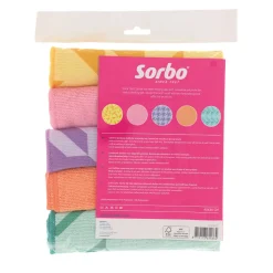 Sorbo Microvezeldoeken Pastel Prints 40 x 40 cm 5 stuks