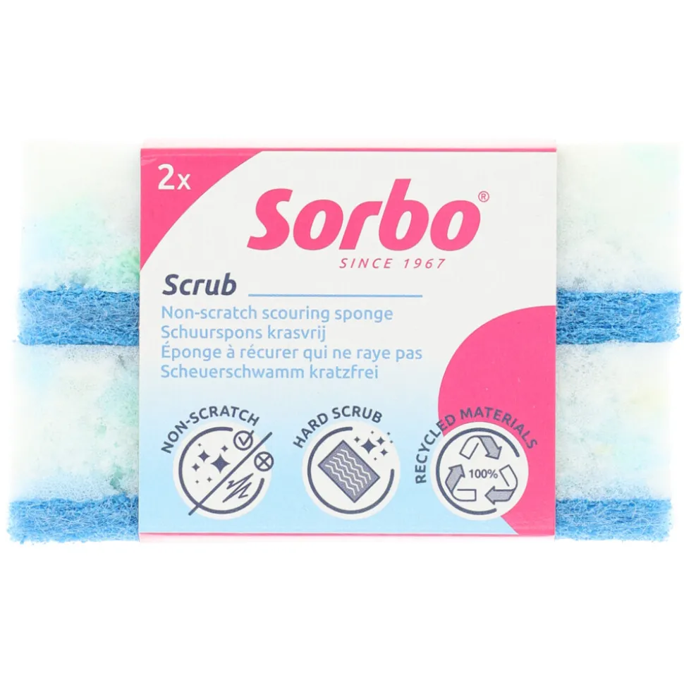 Sorbo Recycled Schuursponsen Krasvrij 2 stuks