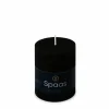SPAAS Rustieke Pillarkaars ± 35 branduren Zwart