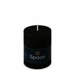 SPAAS Rustieke Pillarkaars ± 35 branduren Zwart