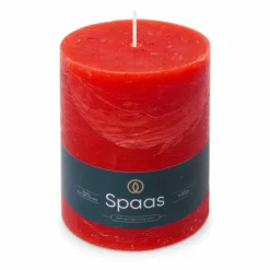 SPAAS Rustieke Pillarkaars ± 95 branduren Rood