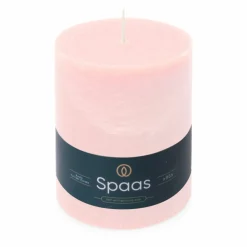 SPAAS Rustieke Pillarkaars ± 95 branduren Lichtroze