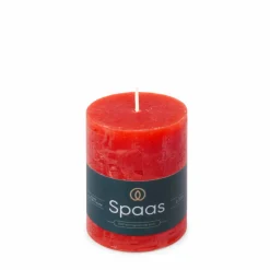 SPAAS Rustieke Pillarkaars ± 35 branduren Rood