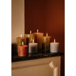 SPAAS Rustieke Pillarkaars ± 35 branduren Rood