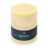SPAAS Rustieke Pillarkaars ± 95 branduren Ivoor
