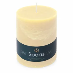 SPAAS Rustieke Pillarkaars ± 95 branduren Ivoor