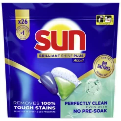 Sun Brilliant Shine+ All-in 1 Vaatwascapsules 26 stuks