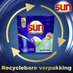 Sun Brilliant Shine+ All-in 1 Vaatwascapsules 26 stuks