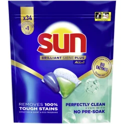 Sun Brilliant Shine+ All-in 1 Vaatwascapsules 34 stuks