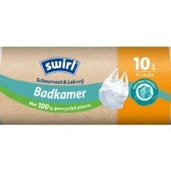 Swirl Pedaalemmerzakken Badkamer Scheurvast & Lekvrij 10 liter 37 stuks