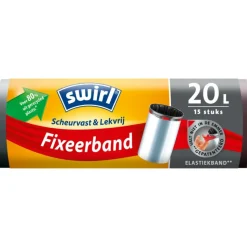 Swirl Pedaalemmerzakken met Fixeerband 20 liter 15 stuks