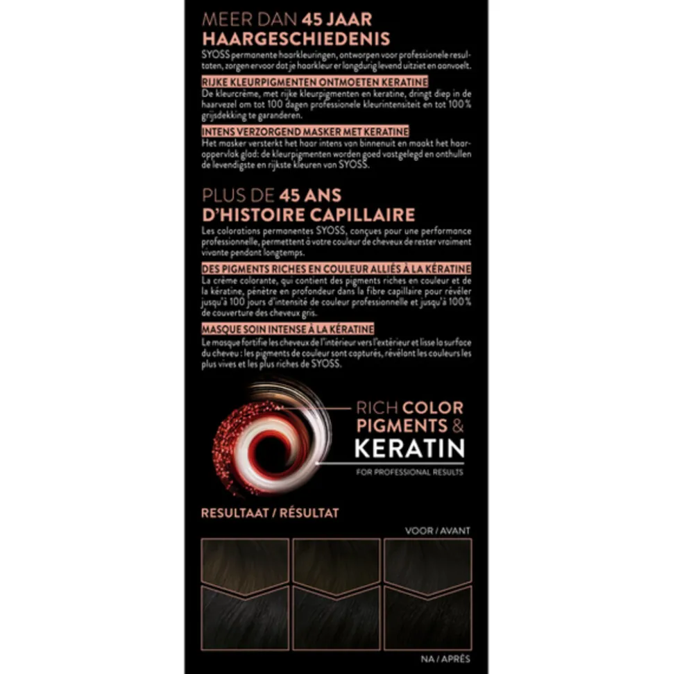Syoss Baseline Haarverf 1-1 Zwart