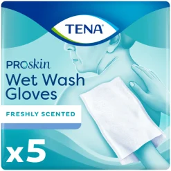 TENA Proskin Wet Wash Gloves Frisse Geur 5 stuks