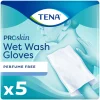 TENA Proskin Wet Wash Gloves Zonder Parfum 5 stuks