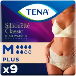TENA Silhouette Classic Underwear High Waist Blanc Plus M 9 stuks