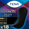 TENA Silhouette Pads Black Mini 18 stuks