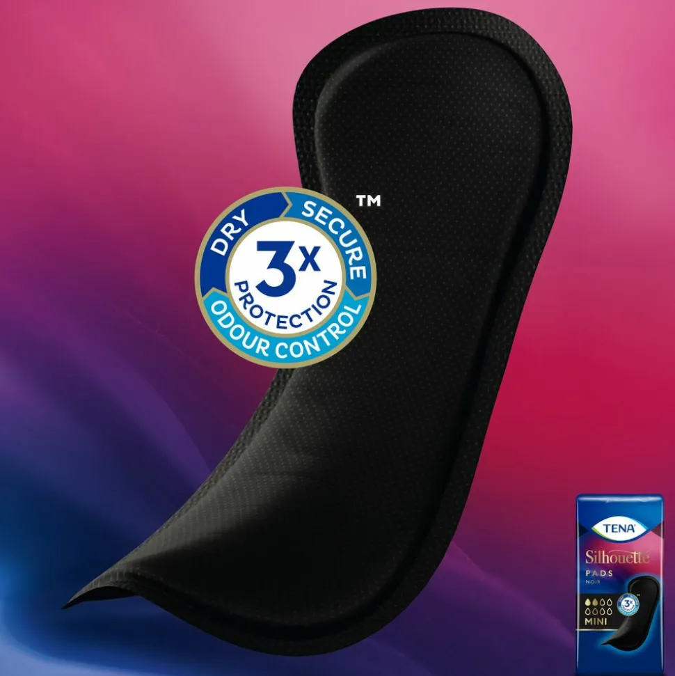 TENA Silhouette Pads Black Mini 18 stuks