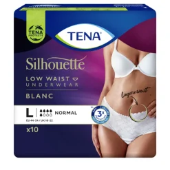 TENA Silhouette Underwear Low Waist Blanc Plus L 10 stuks