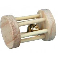 Trixie Speelrol Hout met Bel 5 x 3,5 cm