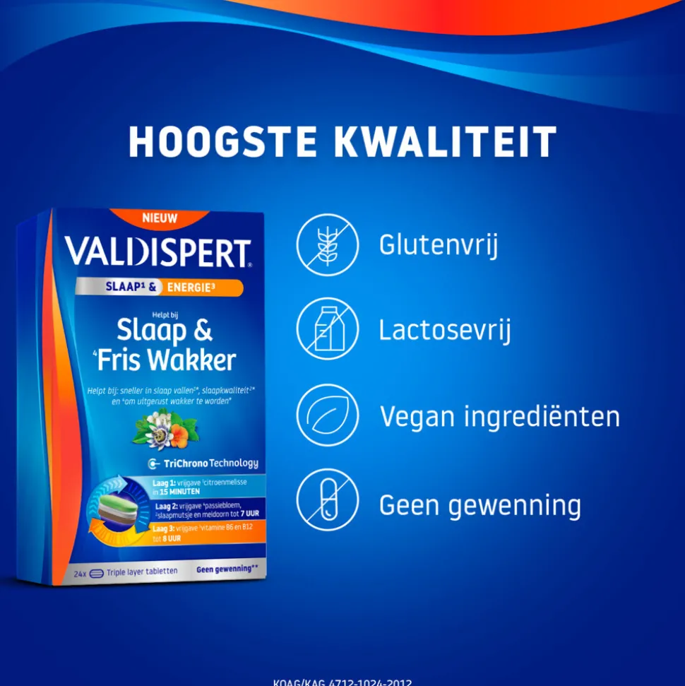 Valdispert Slaap & Fris Wakker 24 tabletten