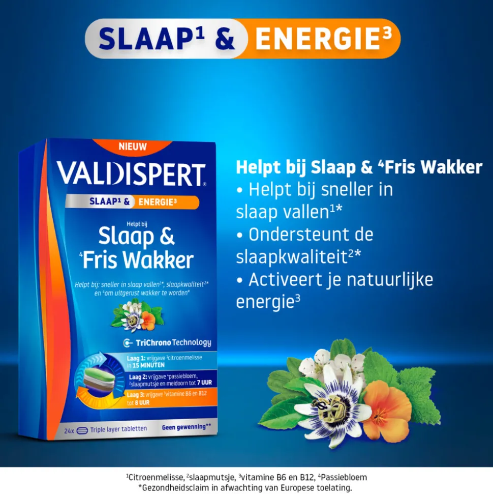 Valdispert Slaap & Fris Wakker 24 tabletten