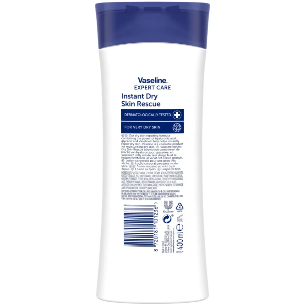 Vaseline Bodylotion Expert Care Instant Dry Skin Rescue 400 ml