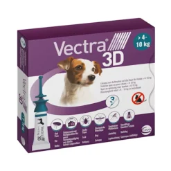 Vectra Anti-vlo & Teek 3D Hond S 4-10 kg 3 stuks