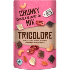 Verse Klassenoten Chunky Chocolade en Noten Mix Tricolore 150 gr