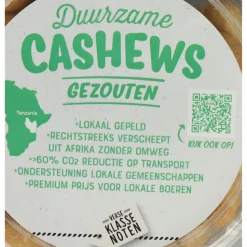 Verse Klassenoten Duurzame Cashews XXL Gezouten 150 gr