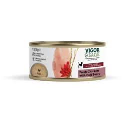 Vigor & Sage Hondenvoer Vers-in-Blik Kip - Goji Berry 185 gr