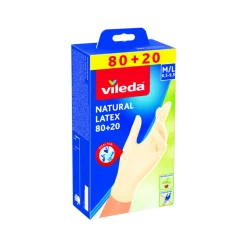 Vileda Natural Latex Handschoenen 100 Stuks