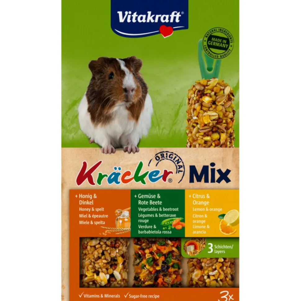 Vitakraft Cavia Kracker Trio Honing - Groente - Citrus 3 stuks
