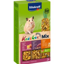 Vitakraft Hamster Kracker Trio Honing - Noot - Fruit 3 stuks