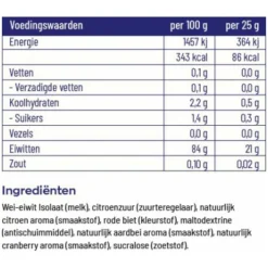 Vitakruid Clear Whey Isolate Pink Lemonade 750 gr