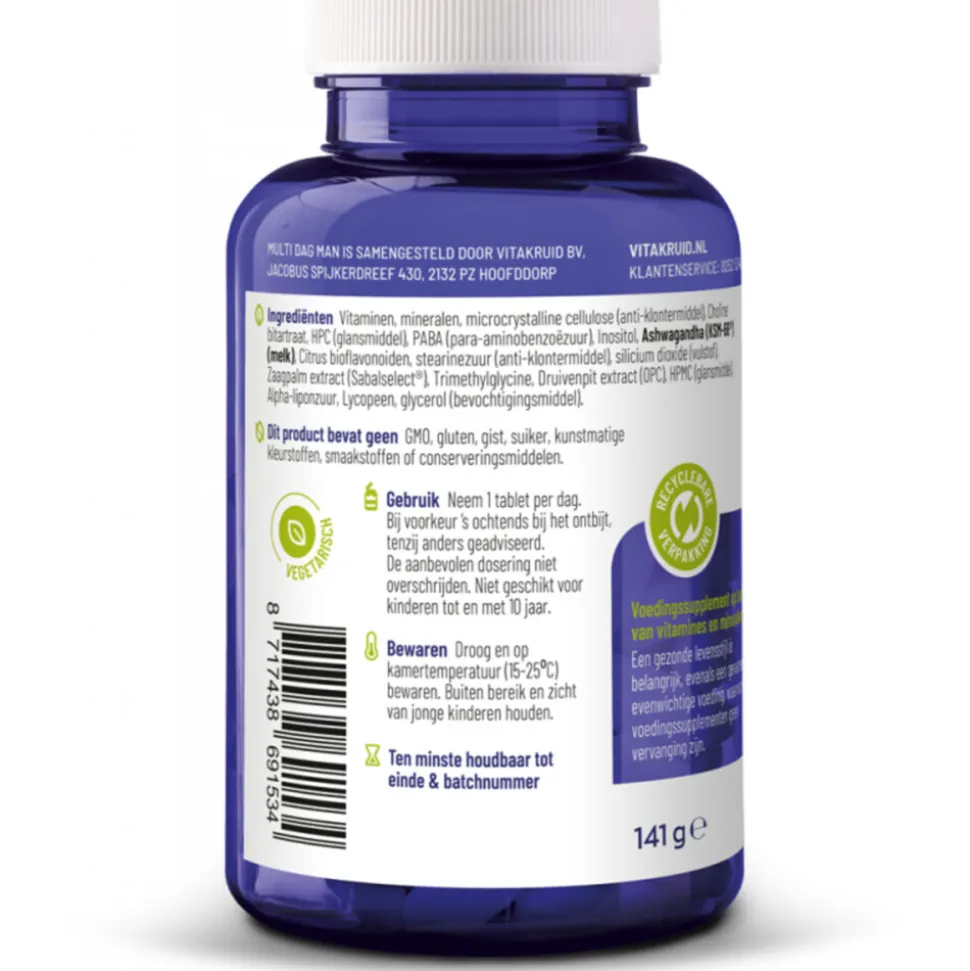 Vitakruid Multi Dag Man 90 tabletten