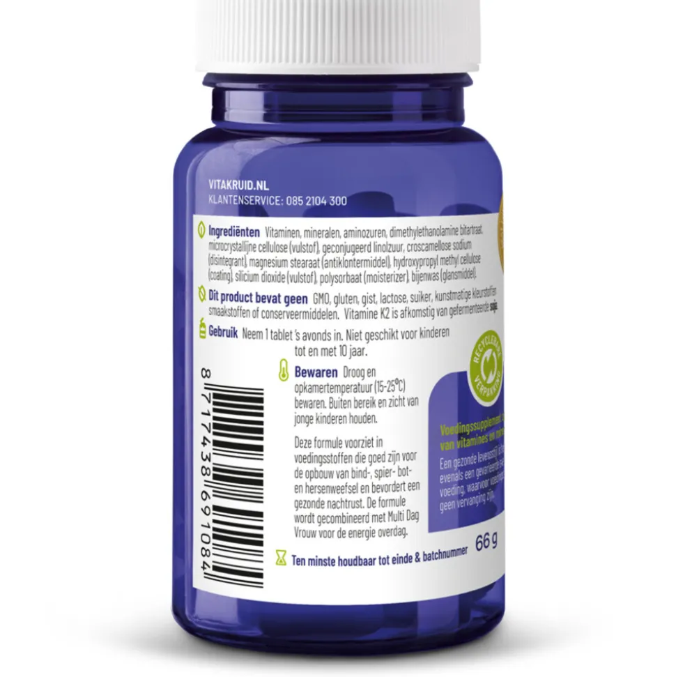 Vitakruid Multi Nacht Vrouw 30 tabletten