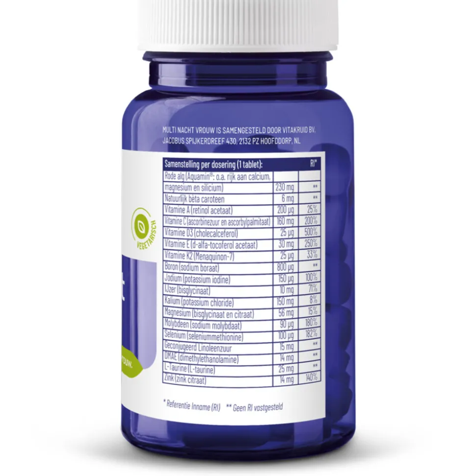 Vitakruid Multi Nacht Vrouw 30 tabletten