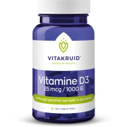 Vitakruid Vitamine D3 25 mcg 120 tabletten