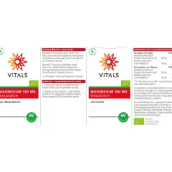 Vitals Magnesium Biologisch 100mg 60 capsules