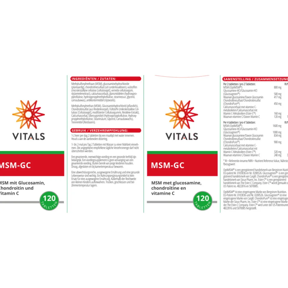 Vitals MSM-GC 120 tabletten
