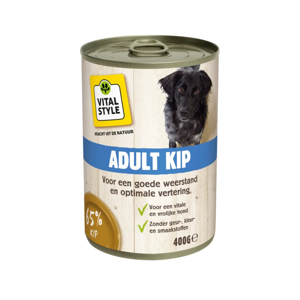 Vitalstyle Hondenvoer Blik Kip 400 gr